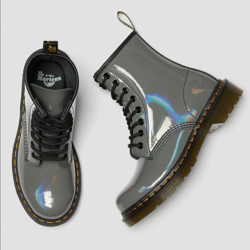 DR. MARTENS | 1460 RAINBOW PATENT LACE UP BOOTS